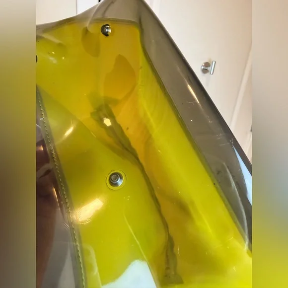 Furla Candy Bag Neon Multicolor Jelly Satchel Rubber Rare Padlock Italy - Picture 8 of 14